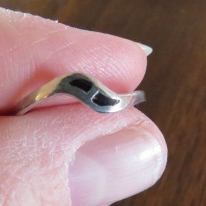 Black Onyx and silver ring